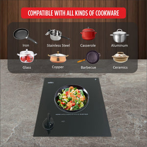 12 Wide 115V 1-Burner Radiant Cooktop
