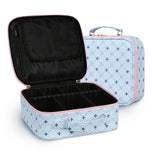 Travel Makeup Bag,Waterproof Cosmetic Organizer, Adjustable Dividers,Portability Cosmetic Train Case,Makeup organizer,Gift for W