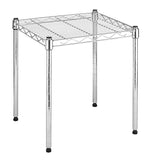 Whitmor Wire Shelving Unit, Metal Storage Shelves, Stacking Shelf with Basket, Easy Assembly Home Organizer for Pantry, Kitchen,