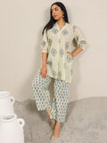 Libas Women'S Cotton Kurta Set (400448_Off White_S)