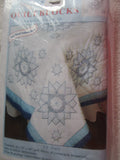 Jack Dempsey Needle Art 18 inch XX Stars Quilt Blocks, White