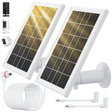 Solar Panel for Ring Camera, 2 Pack solar panels for Ring Security Camera, 5W Solar Panel with 10FT/3M Long Cable Dustproof Wate