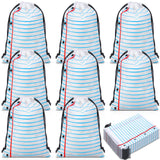 Sweetude 24 Pcs Back to School Gift Bags 10 x 7 Inch Notebook Drawstring Bags First Day of School Party Favors Bulk Preschool Ki