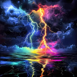 Diamond Art Kits for Adults, 5D Diamond Painting Kits, Colorful Lightning Dimond Art Paintings Kit, Diamond Dot, Gem Painting Ki