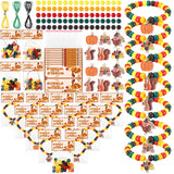 Soulchen 24 Sets Thanksgiving Fall Beads Bracelets Craft Kit Autumn DIY Gift Fall Beads for Jewelry Making Friendship Bracelets 