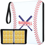 9 Pockets Trading Card Binder with 900 Double-Sided Pockets, PU Zipper Top Loader Binder with 50 Removable Sleeves for Basketbal