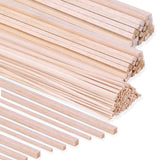 444 Pieces Wood Strips Balsa Square Wooden Dowels 1/8 Inch, 3/16 Inch, 1/4 Inch, Square Dowel Rods 12 Inch Hardwood Unfinished W