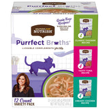 Rachael Ray Nutrish Purrfect Broths Natural Wet Cat Food, Variety Pack, 1.4 Ounce Pouch (Pack of 24), Grain Free
