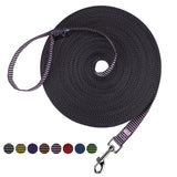 Hi Kiss Dog/Puppy Obedience Recall Training Agility Lead - 15ft 20ft 30ft 50ft 100ft Training Leash - Great for Training, Play, 