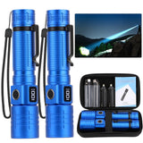 NetCan LED Flashlight, High Powered Super Bright Tactical Flashlight, Rechargeable Flashlights High Lumens, 6 Modes Zoomable Wat