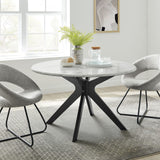 Modway Traverse Table, Black White-50 Round