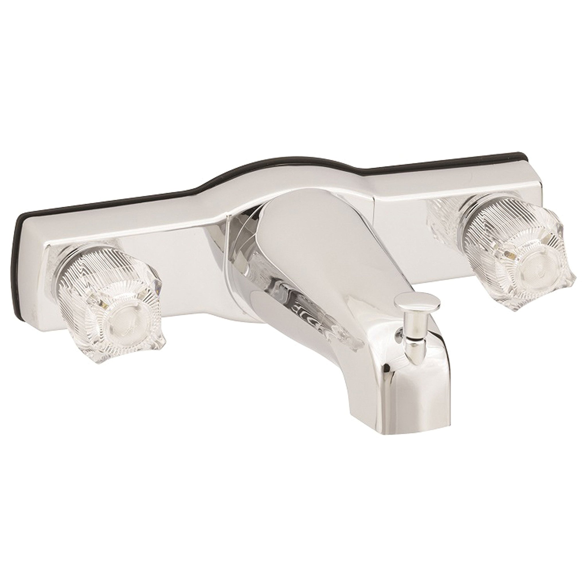American Brass J68 Rv Tub/Shower Diverter With Crystal Handles And Shower Head - 8'', Chrome