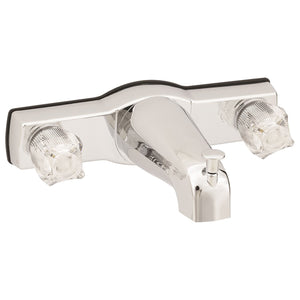 American Brass J68 Rv Tub/Shower Diverter With Crystal Handles And Shower Head - 8'', Chrome