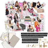 Crafteezy Lady Boss Stickers For Journal Diary Diy Daily Scrapbook Working Women,Girls 80 Pcs Sticker (Working Women)