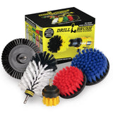 Drill Brush Attachment Set for Cleaning Wheel, Shower, Bathroom - Crevice Cleaning Brushes - Interior Car Detailing Power Scrubb