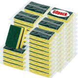 Tanlade Individually Wrapped Sponge Dishwashing Sponge Bulk Non Scratch Scrub Sponges Kitchen Scouring Pad for Household Cleanin