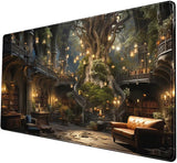 Nasdalgias Dark Academia Bookish Desk Mat Adventure Dreams Extended Mousepad Large Gaming Mousepad Black Extended Mouse Pad XXL 