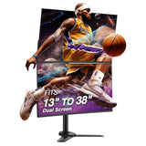 AVLT 38 Vertical Ultrawide Monitor Mount Stand Two Stacked 26.5 lbs Screens on Heavy-Duty Pole Save Workspace with Fine-Tune Hei