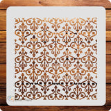 Kachi Pencil Flower Pattern Craft Stencil for Art and Painting, Size 6 x 6 inch Reusable Stencil for Painting, Fabric, Glass, Wa
