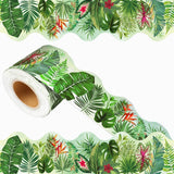 69 Feet Tropical Leaves Patterns Bulletin Board Borders Jungle Leaves Border Greenery Plant Tropical Leaves Trim for Back to Sch