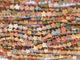 6mm Star Shaped Stone Beads 1 Strand Red Turquoise Star Beads 70pcs for Bracelet Necklace Making Craft (Red Turquoise, 1419)
