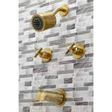 Kingston Brass Kbx8147Zx Millennium Tub And Shower Faucet, 7.31 X 8 X 72, Brushed Brass