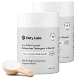 Dirty Labs | Dishwasher Detergent and Booster | Scent Free | 96 Loads (2 lbs) | Ultra Clean, Spot Free, Quick Wash Optimized | H