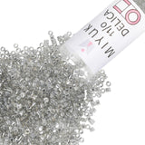 Miyuki Delica Seed Beads - Size 11/0 (1.6 mm), DB0114, Transparent Silver Gray Luster, 7.2 g, Approx. 1440 Beads, Made in Japan