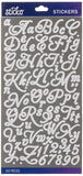 Sticko E5290073 Alphabet Aphrodite Stickers, Small, White