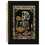 BESERH Gothic Skeleton Baker Notebook, Witchy the Mental Bakedown Tarot Card Journal, Gifts for Baking Lovers Women, Dark Academ