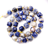 Malahill Wholesale Natural Faceted Stone Beads for Jewelry Making Sold per Bag 5 Strands Inside Cube Sodalite AB 8mm