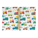 Pugwak Transportation Vehicles Journal Notebook Car Truck Kindergarten Notebooks College Ruled for Work School, Gifts for Boys