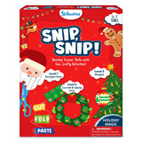 Skillmatics Scissor Skills Activity Book - Snip Snip Christmas, 25 Fun Cutting & Creative Activities for Preschoolers, 2 Child-S