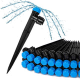 Bonviee 20-Pack Drip Irrigation Emitters- 1/4 Push-to-Connect Precision Irrigation Stakes - Low Flow Garden Watering System for 