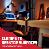 Gator Frameworks Desktop Clamp-On Studio Monitor and Speaker Stand - Set of 2 (GFWSPKSTMNDSKCMP)
