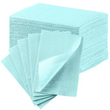 JMU 400 Pieces Dental Bibs Disposable, Dental Bib 13x18, 2-Ply Paper 1-Ply Film for Dental Clinic, Medical Tray Cover,Tattoo, Bl