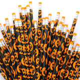 GiftExpress 48-Pack Halloween Pumpkin Pencils with Eraser, Halloween Treats for Kids, Classroom Prize, School Stationery, Hallow