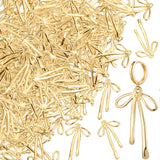 Ecally 100 Pcs Bow Charms for Jewelry Making Gold Plated Bow Charms 0.51 x 0.75 Inches Coquette Gold Bowknot Charm Pendants for 