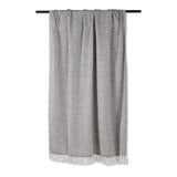 Gray X-Diamond Geometric Throw