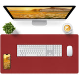 Bloss Red Desk Mat, Leather Desk Matt for Desktop, Waterproof Large Desk Pad, Keyboard Mat, Computer Mat for Office/Home/Decor(3