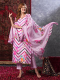 Anni Designer Women'S Rayon Blend Straight Printed Kurta With Pant & Dupatta (Tannu Pink-Vks01_M_Pink_Medium),Pink,M,,,