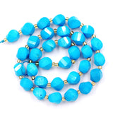 Malahill Wholesale Natural Stone Beads for DIY Jewelry Making Sold per Bag 5 Strands and one roll Cord Inside Faceted S Shape Da