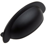 GlideRite Hardware 87600MB10 2.5 inch Cc Small Matte Black Cabinet Cup Bin Pulls 10 Pack