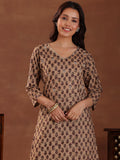 Libas Women'S Pure Cotton Kurta Set (277260R Brown Xl