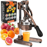Zulay Kitchen Cast-Iron Orange Juice Squeezer - Heavy-Duty Easy-to-Clean Professional Citrus Juicer - Durable Stainless Steel Lemon Squeezer - Sturdy Manual Citrus Press & Orange Squeezer (Copper)-New