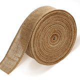 20 Yard 2 Inches Burlap Ribbon Wide Jute Ribbon Natural Burlap Fabric Roll Wired Edge for Wreaths, Christmas Tree Decoration, Bi