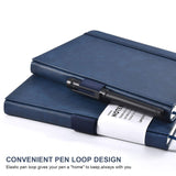 Thick Classic Notebook with Pen Loop - A5 College Ruled Hardcover Writing Notebook with Pocket + Page Dividers Gifts, Banded, La