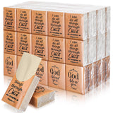 Ctosree 50 Pack Christian Pocket Tissues Bible Verse Travel Packs Bulk 500 Sheet Small Tissues Pocket Packs 3 Ply Mini Travel Si