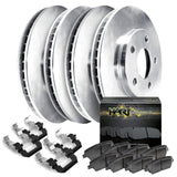 Hart Brakes Front Rear Brakes and Rotors Kit |Front Rear Brake Pads| Brake Rotors and Pads| Ceramic Brake Pads and Rotors - RBBC