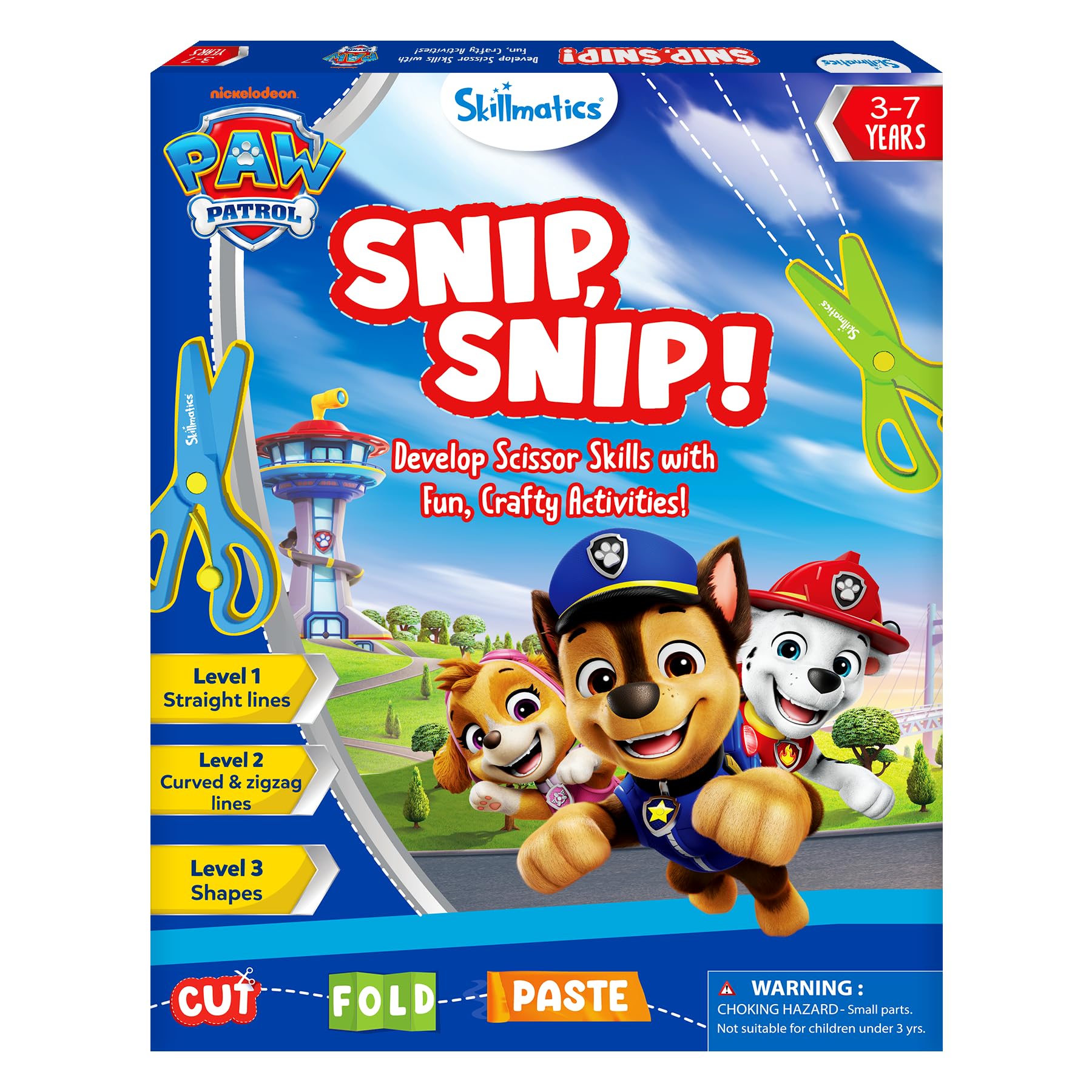 Skillmatics Scissor Skills Activity Book - Snip Snip PAW Patrol, Stocking Stuffers, Preschool Cutting & Creative Activities, Fel